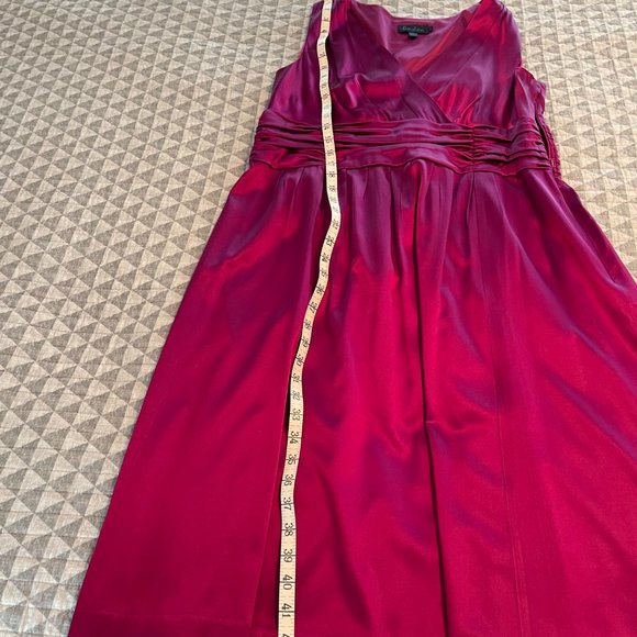 Boden Magenta Silk Dress - UK18/US 14 - Picture 2 of 9